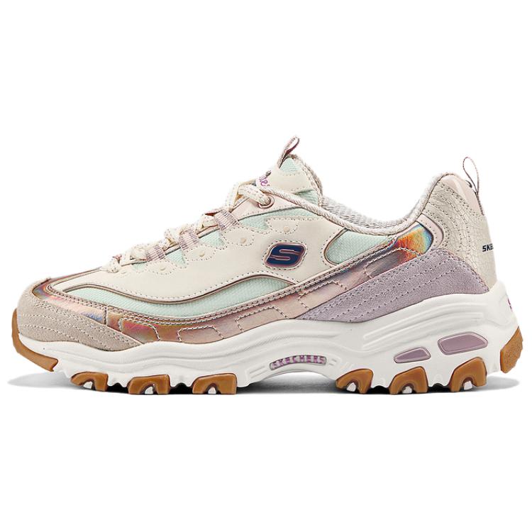 Skechers D lites 1.0 Women Beige Low Top Dad Shoes Comfortable Wear Resistant 150556-LTPK 38