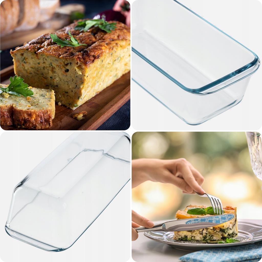 KADAX Szklana Forma Do Pieczenia Chleba Keksówka 28cm Naczynie Żaroodporne