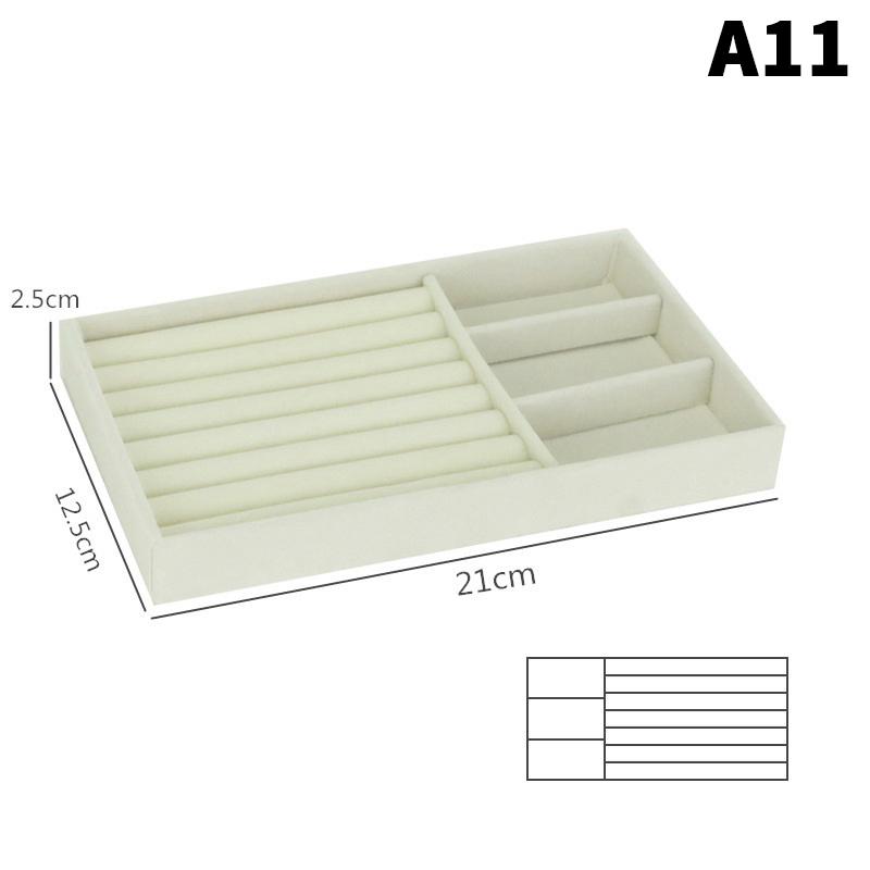 Velvet Jewelry Box Tray Storage Jewellery Holder For Ring Earrings Necklace Bracelet Display Box For Jewelry Classification Box