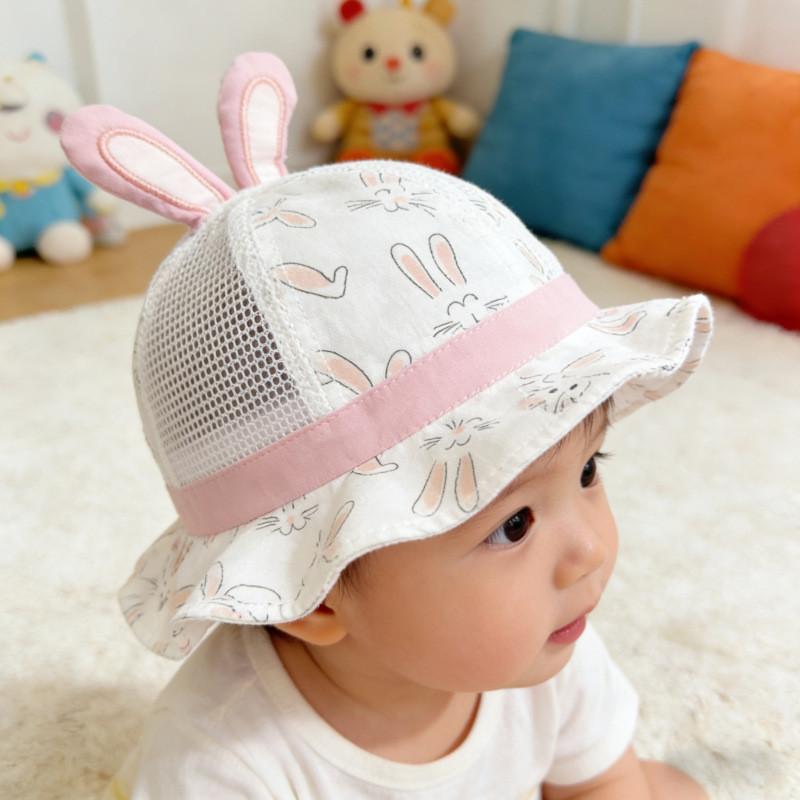 Baby Spring Summer Cotton Bunny Farmer Hat With Sun Protection For Toddlers