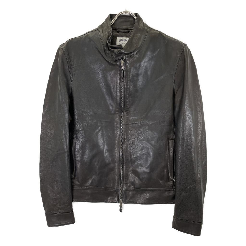 EMMETI BEAMS Exclusive 24-18-0010-309 JURI Black Lambskin Single Rider's Jacket Jacket 48 blackUsed