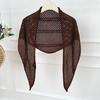 Versatile hollow knitted triangle scarf shawl spring and summer four seasons outer shawl scarf multi-purpose fart curtain waist scarf