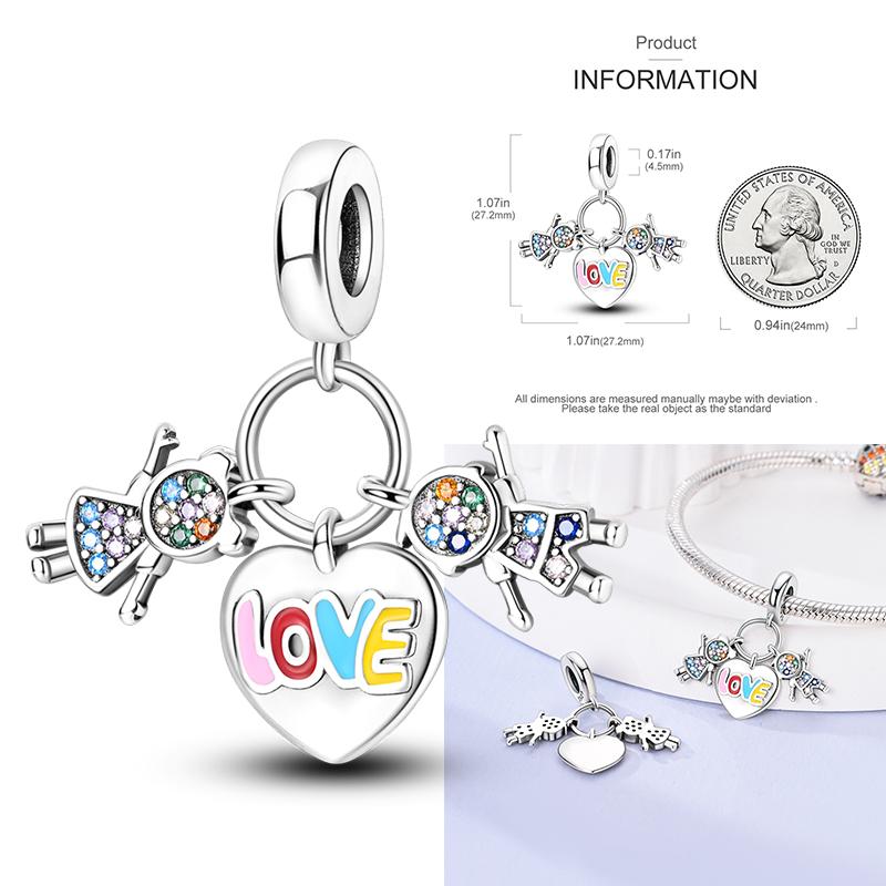 Copper Firefly Charm Love Mom Sea Turtle Beads Angel Wings Charms For Diy Original Bracelet Family Sister Jewelry