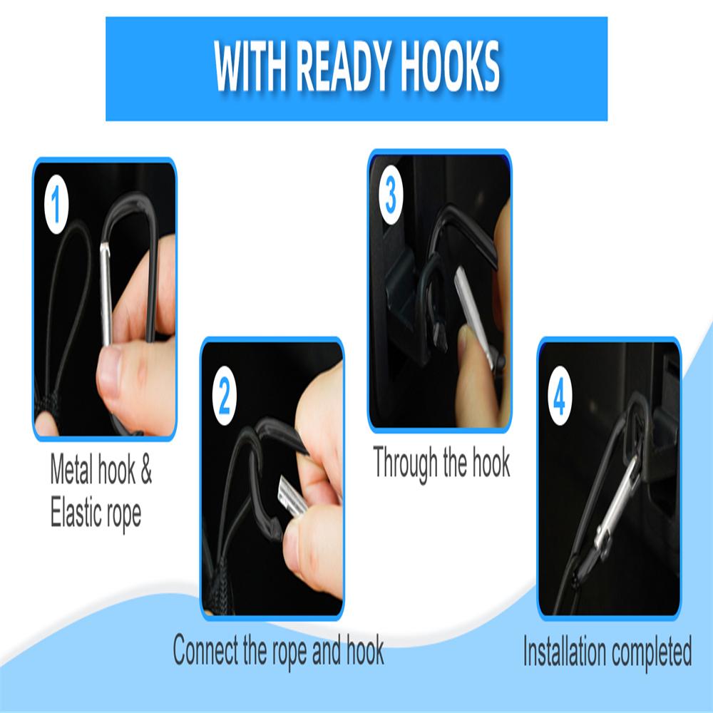 4-Taschen-Ladenetz für LKW-Ladefläche, 61-Zoll-Kofferraum-Organizer, passend für die meisten SUVs, Pickup-Ladeflächen, LKW-Zubehör, Lebensmittelhalter für Ladeflächen