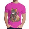 Summer Man T Shirt Mysterious Girl Kitsune Good Cotton Round Collar Cartoon Design T