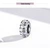 Silver Ziyun Heart-Shaped Lace Silicone Spacer Beads SCC1949