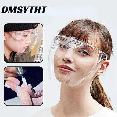 Óculos Protetores de Visor Transparente Anti-embaçante Anti-respingo Máscara Protetora Cobertura Facial Completa Segurança Homens Mulheres Óculos