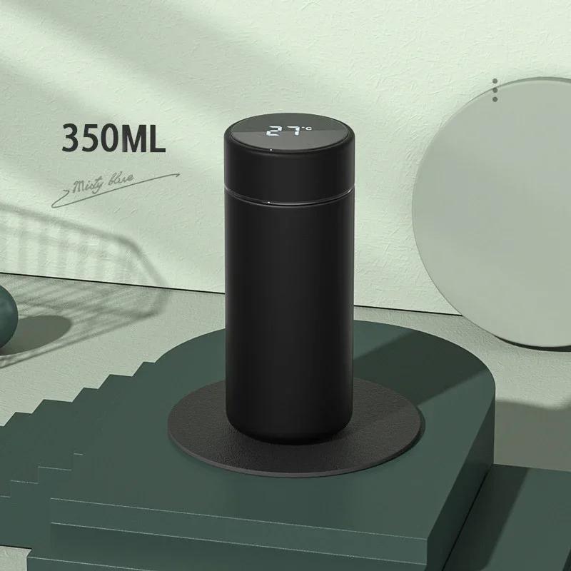 350ML Inteligentní termoska na vodu s inteligentním displejem teploty Vakuové baňky z nerezové oceli s filtrem T-kelímek