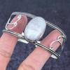 Moonstone Ethnic 925 Sterling Silver Cuff Bangle Adjustable u6Q27