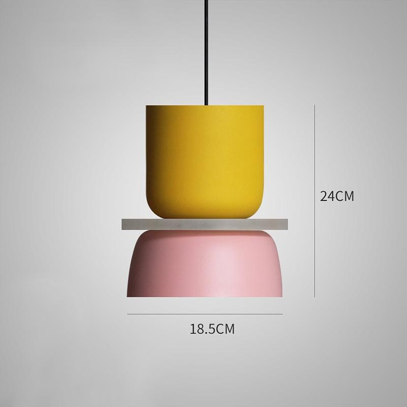 Modern Macaron Pendant Lamp Led Chandeliers Hanging Light Living Study Bar Dining Room Bedside Bedroom Lighting Decor Furniture