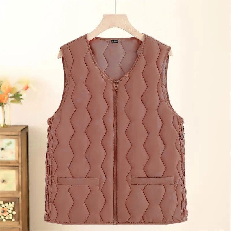 High-quality Down Cotton Vest Women's Autumn and Winter Warm Stand-up Collar Sleeveless Vest Fashion Outer Vest Jacket