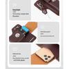 Men's Vertical Leather Phone Waist Pack - Holds Phone, Cigarette Case, Keys - Construction Site Ready with Belt Loop.