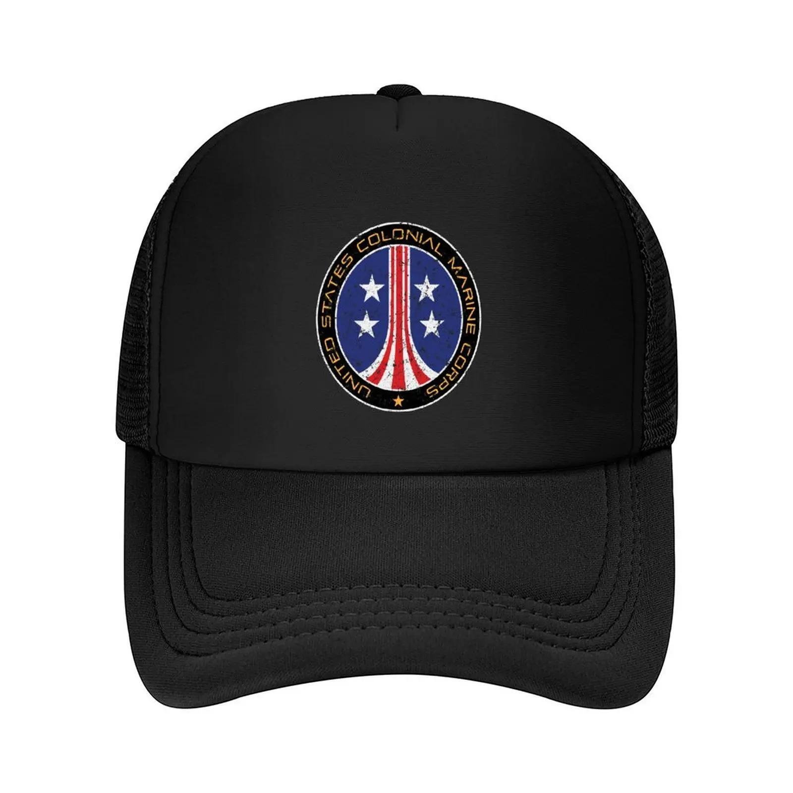 USCM Distressed Symbol  Aliens Movie Retro Design Baseball Cap custom caps Rave Beach Bag Caps Male Womens