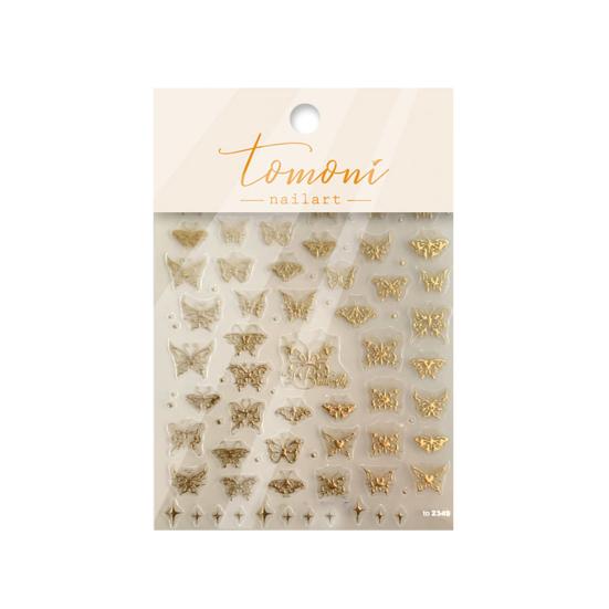 Nail Slider Shiny DIY Various Styles Great 5D Effect Japanese Vintage Gilding Butterfly Sticker for Salon