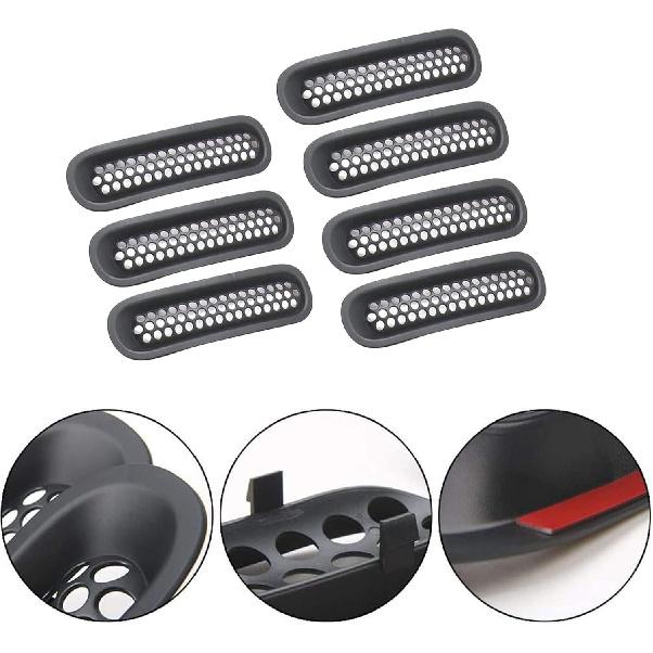 RT-TCZ Upgrade Version Clip-On Grille Front Mesh Grille Erts Compatible With Jeep Wrangler JK JKU 2007-2015 (Matte Black)