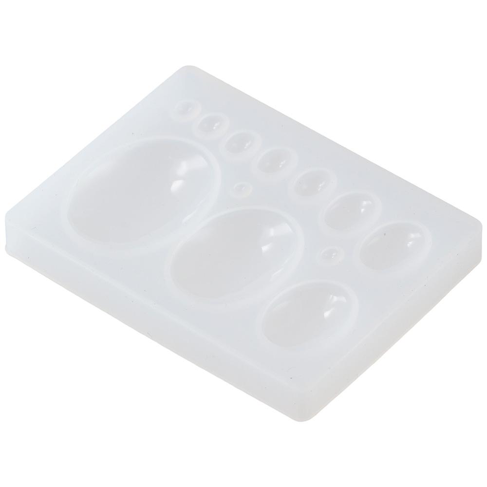 8.5*6.5*1CM Silikonové Oválné Pryskyřičné Formy Bílé 12 Dutinek Náušnice Silikonové Formy DIY Řemeslný Přívěsek