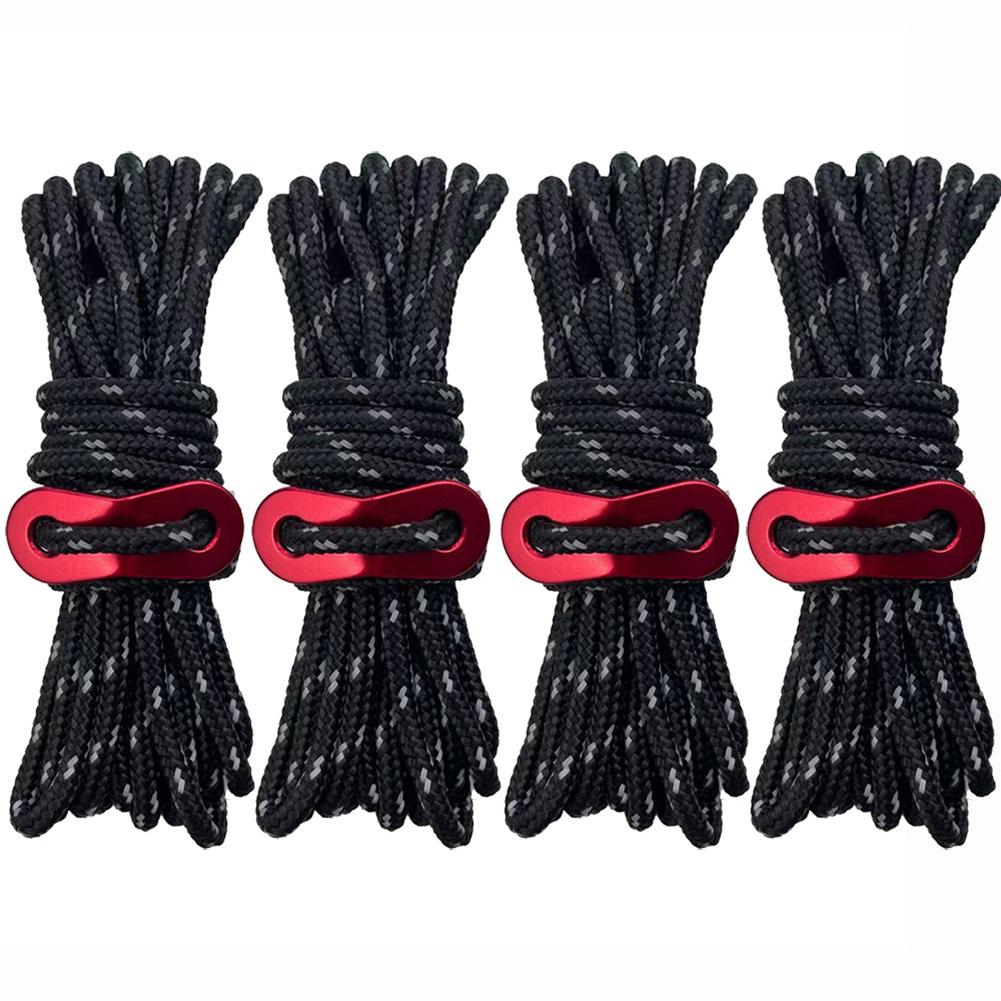 4pcs Multifunction Tent Rope 3.5mm Reflective Wind Rope Tent Accessories For Outdoor Camping Hiking