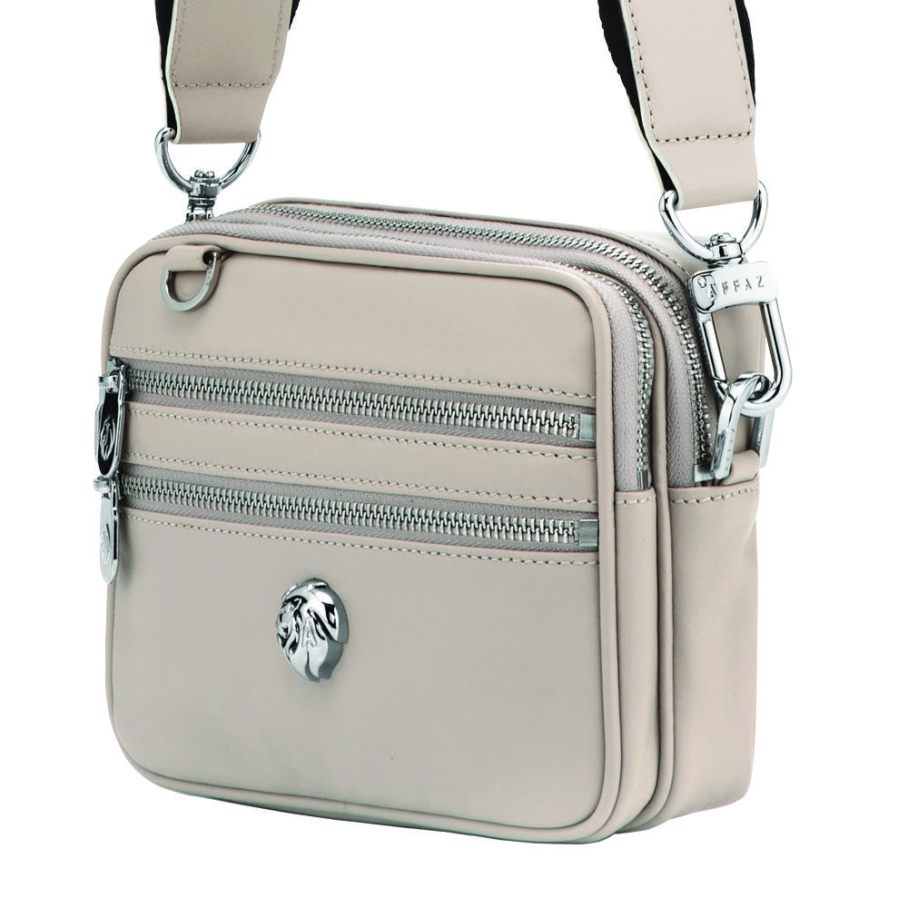 Affaz Carre Mini Crossbody Ivory