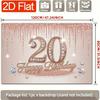 Birthday Party Backdrop Gold Polyester Banner Photo Booth Decoration 44