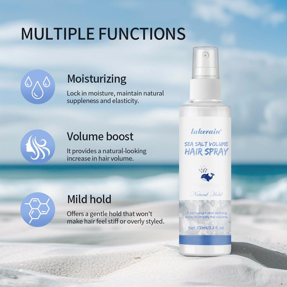 Meersalz-Haarvolumenspray, feuchtigkeitsspendendes, volumengebendes, strukturiertes und erfrischendes Haarspray