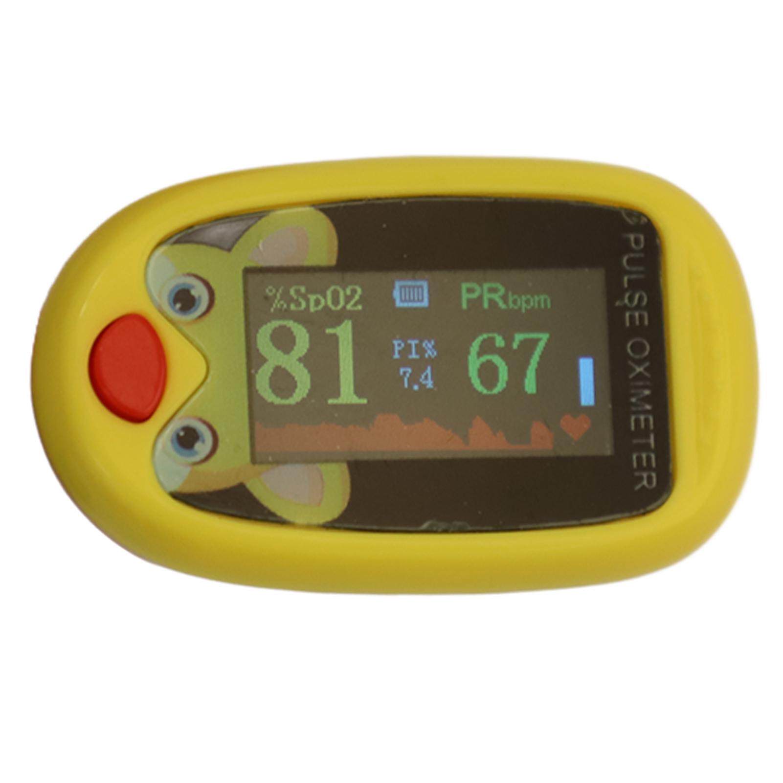 

Оксиметр с зажимом на кончике пальца, 6 режимов, автоматическая зарядка через USB, светодиодный монитор кислорода в крови для детей жёлтый