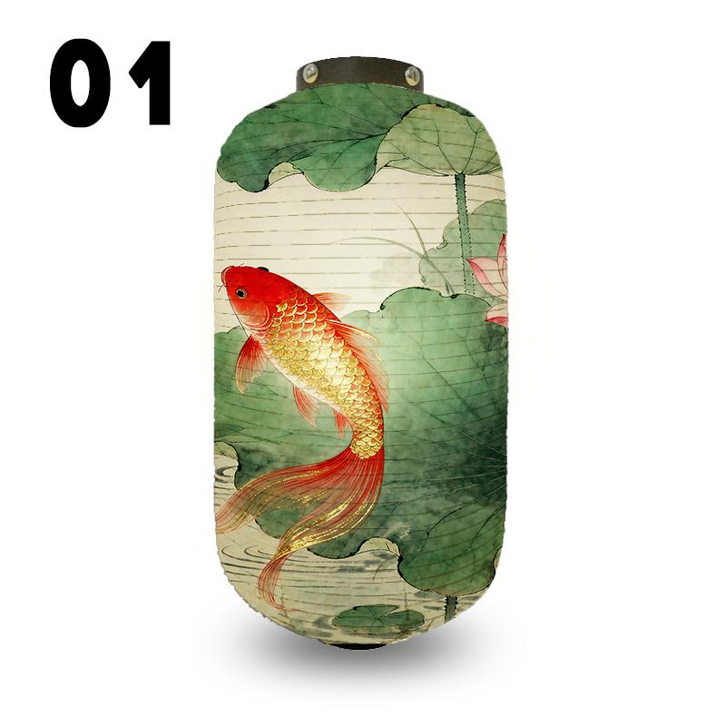 Japanese Style Koi Fish Pattern Lantern Restaurant Bistro Izakaya Yakitori Shop Decoration Festival Party Decor Cloth Lantern