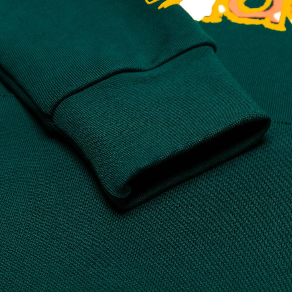 Adidas Originals Trefoil Large Logo Print Hoodie Men Hoodie Forest-Green GR9960