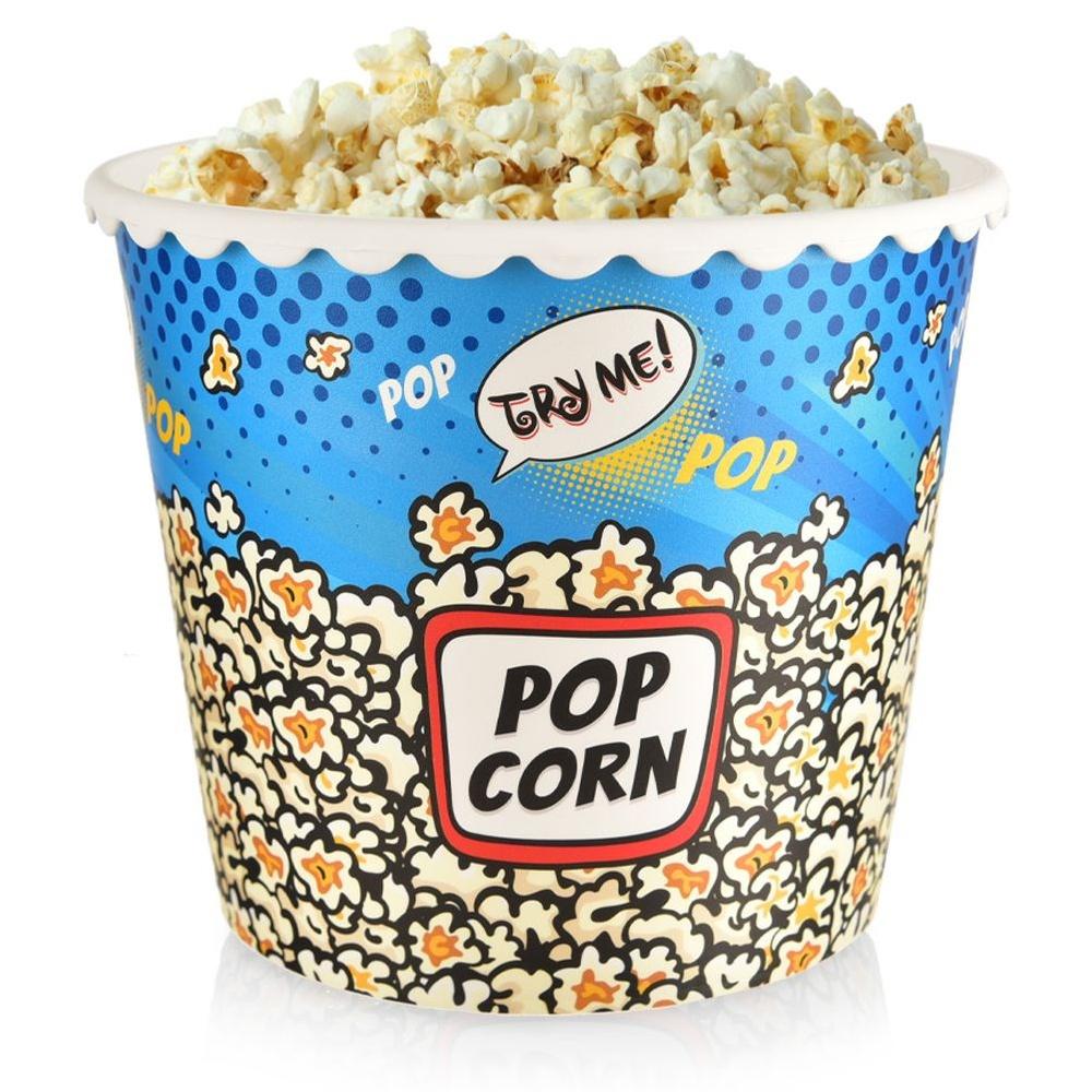 Popcorn Container Snacks Chips Box Bowl Plastic Bucket 2.3L