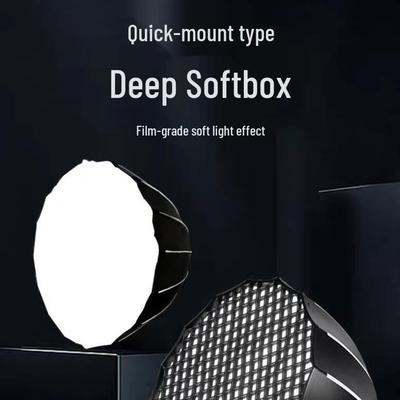 All-Metal Quick Release Deep Parabolic Softbox with Bowens Mount - 70cm, 90cm, 120cm for Live Streaming