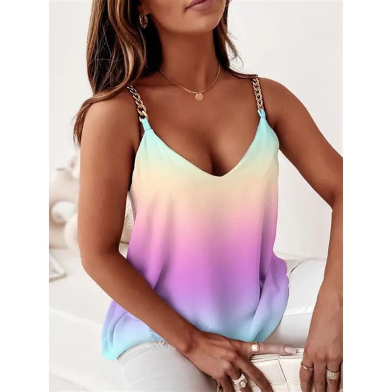 HNXC Lässige ärmellose Blusen und Hemden mit V-Ausschnitt für Damen