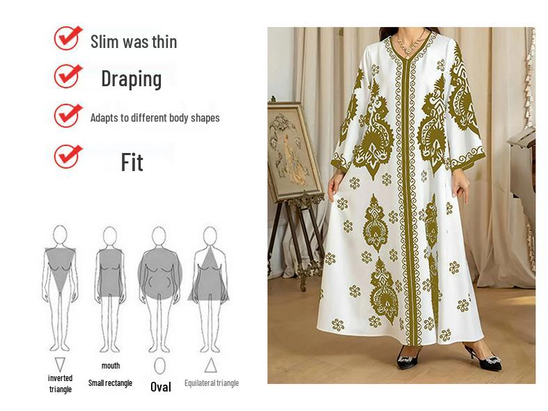 Women's Long Robe Dress for Middle East and Indonesian Travel