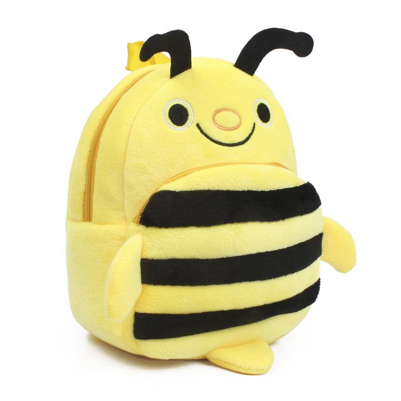 Yellow Bee Baby Lovely Cartoon School Bag Kids Honeybee Design Plush Backpack Boys and Girls Mini Cute Bags