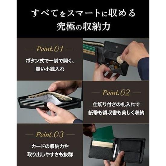 Tokyo Shitamachi Kobo Wallet Mens Bi-fold Genuine Leather Supreme Made Japan Saffiano Large Capacity Card Storage Gift Box Included Green
