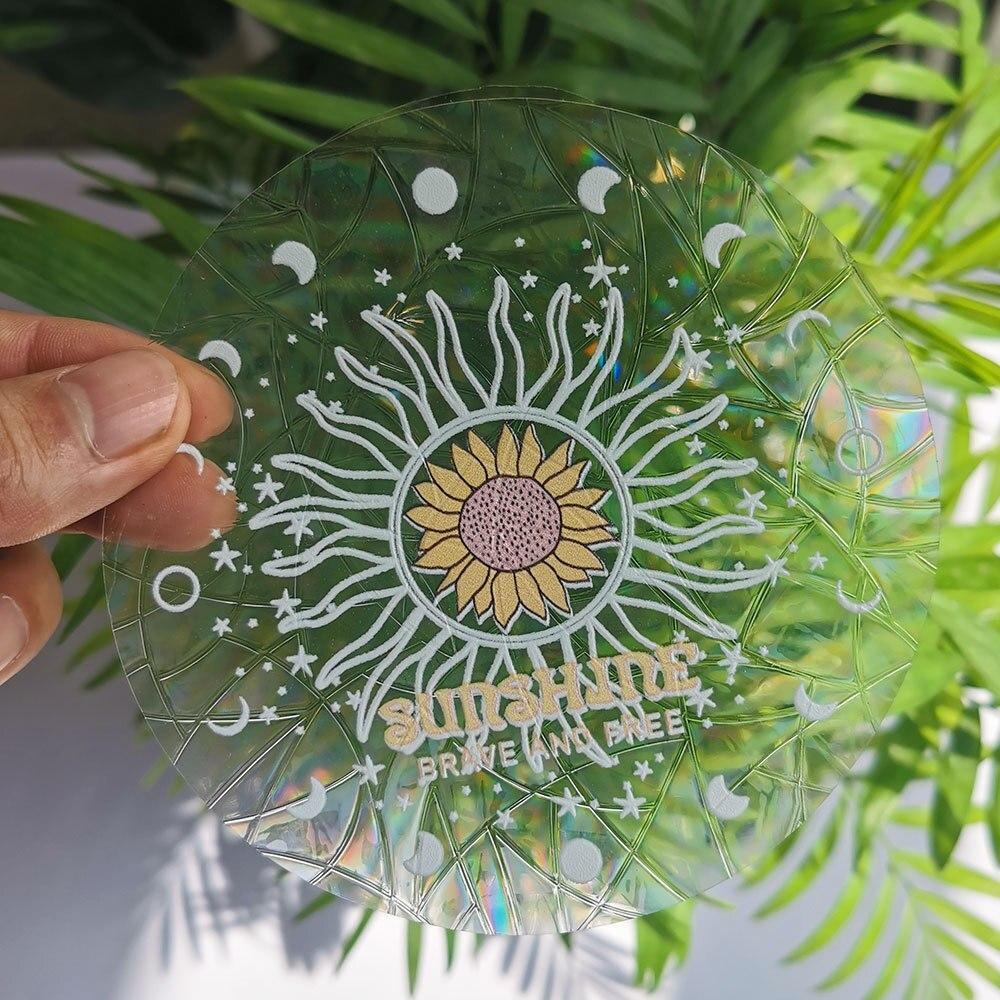 Suncatcher Glass Window Stickers Rainbow DIY Wall Decoration Pvc Adhesive Gift