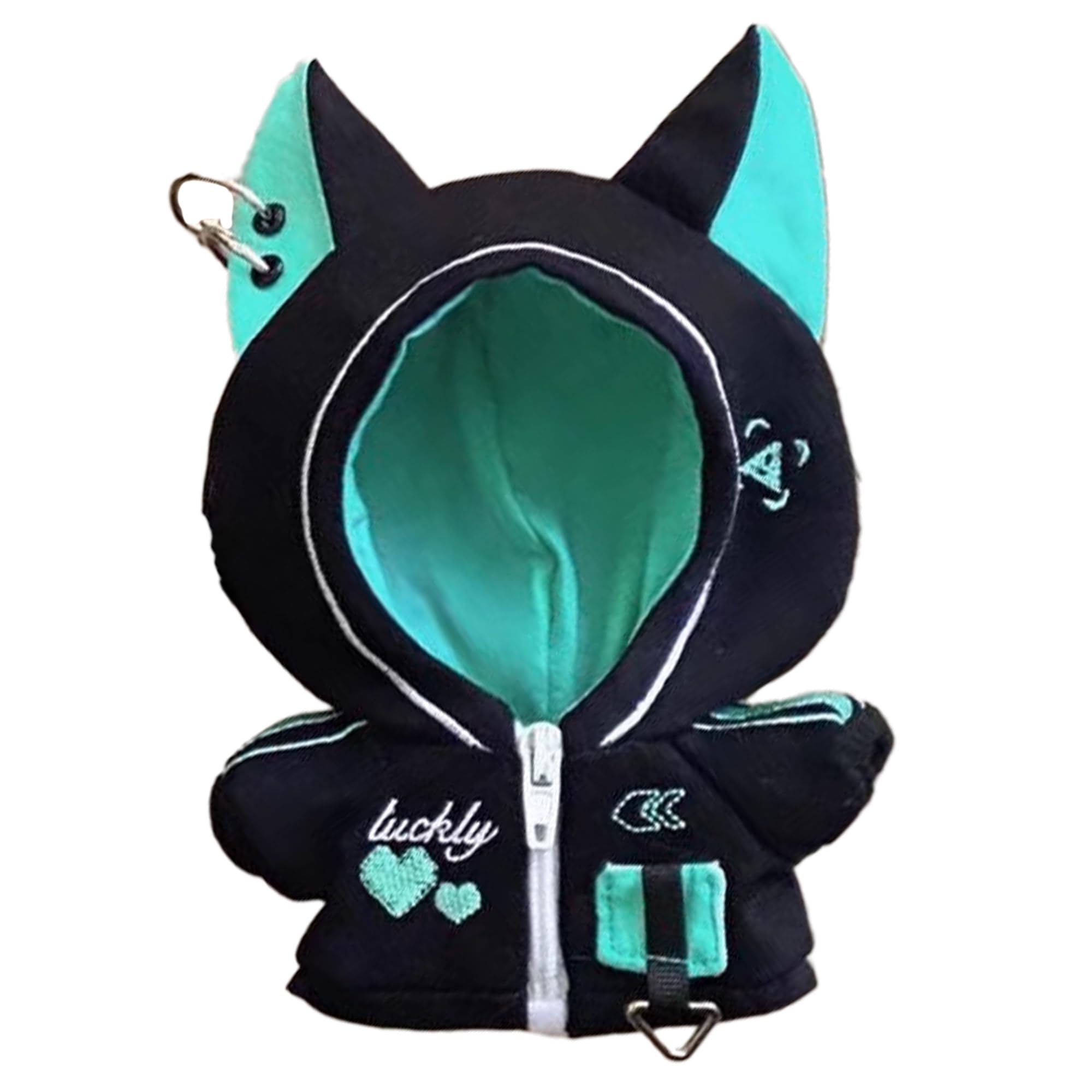 

Cat Ear Cyberpunk Jersey Green Plush Clothes [For 10cm] [Used] зелений