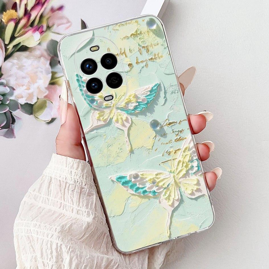 For Huawei Nova 13 Case Nova13 5G Cover BLK-AL80 Funda Popular Flower Butterfly Soft Clear Silicone Cases For Nova 13 Pro Bumper