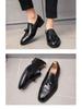 Men's Plus Size Tassel Leather Brogue Shoes - Casual Slip-On for Business or Weddings