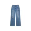 Teenie Weenie Women's Embroidered Distressed Jeans