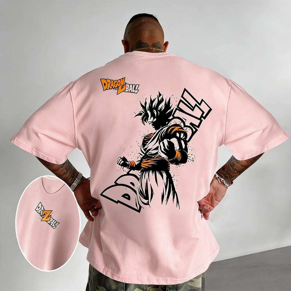 Anime Dragon Ball Dragon Ball Super Wukong Printed Digital Direct Spray Pure Cotton Short Sleeved Tshirt Unisex Mens and Women