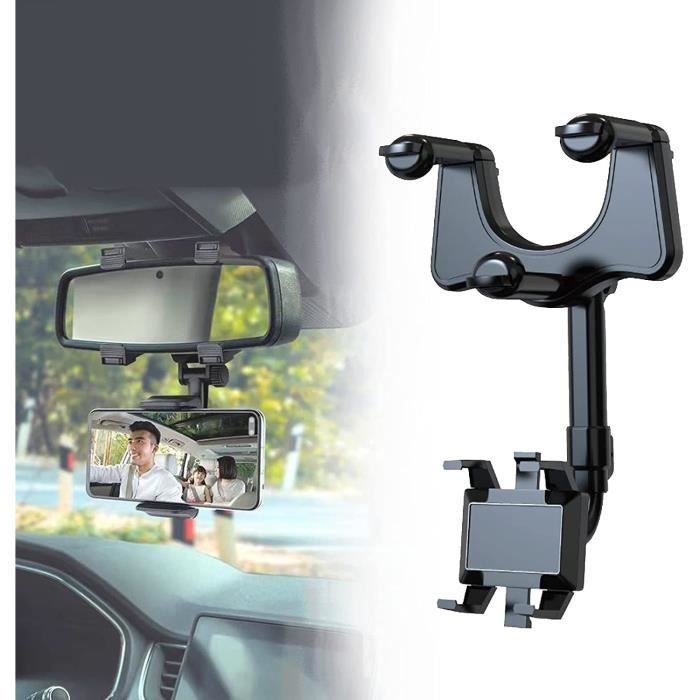 

1PCS Support de téléphone de Voiture Rotatif et rétractable, Support de téléphone de rétroviseur Rotatif à 360 degrés, pour A152