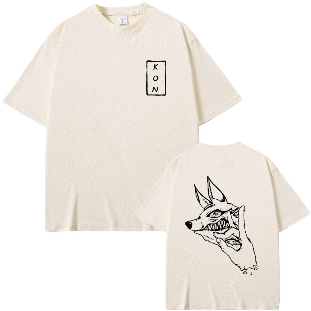 Anime Chainsaw Man Hayakawa Aki Summon Fox Devil Kon Graphic T Shirt Men Manga Vintage Tshirt Unisex Cozy 100 Cotton Tshirts