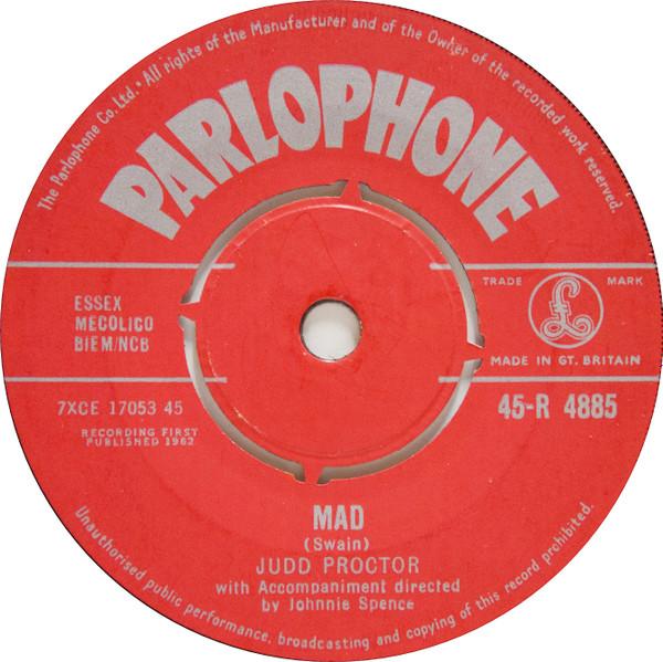 

7inch Record JUDD PROCTOR - Mad 45R4885 Parlophone 1962 UK Jazz Used