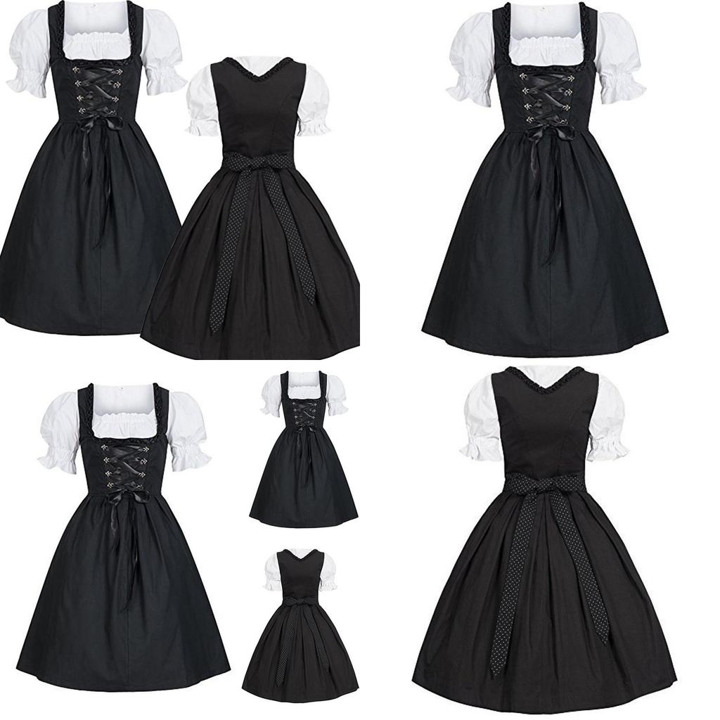 Enchanting Renaissance Medieval Women Dress With Square Collar For Halloween And Theme Parties