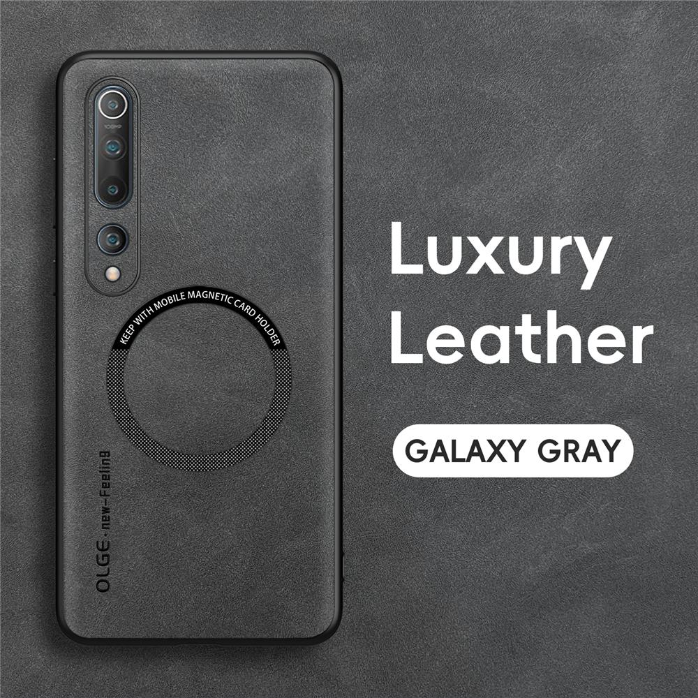 

Магнитный кожаный чехол в стиле ретро для Xiaomi Mi 10 Pro Mi10 Pro 5G, чехол для телефона с беспроводной зарядкой For Xiaomi Mi 10 серый