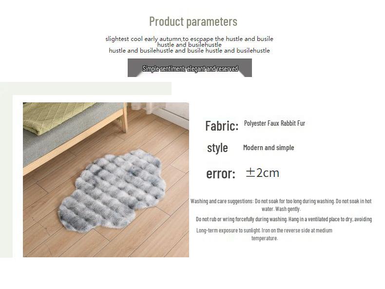 Cloud Carpet: Cute Girly Bubble Fleece Rug for Bedroom & Living Room - Machine Washable