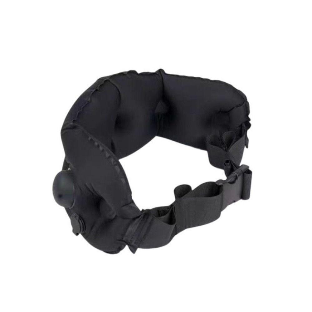 Portable Inflatable Lumbar Pillow with Storage Bag Press Self-Inflation Lumbar Support Cushion Breathable Adjustable