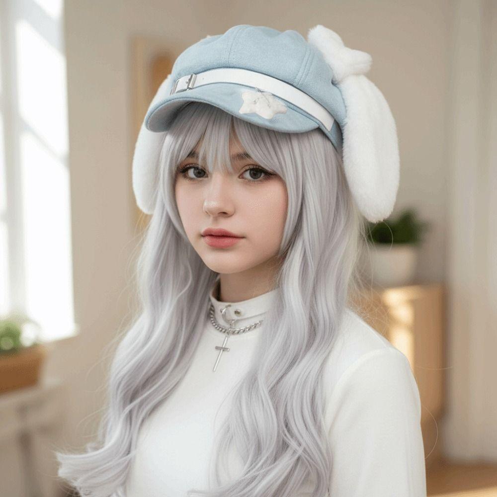 Soft Fabric Newsboy Hat Sweet Style Visors Cap Cute Trendy Headwear  Female Wear