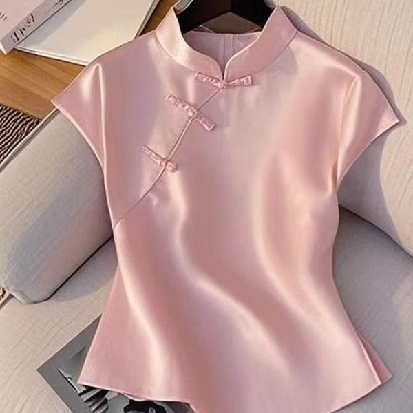 2025 summer versatile solid color women's daily casual wear beautiful chic design top