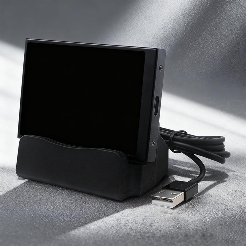Type C Charging Dock 18W Fast Charging Double Color Black/White Compact Portable Wide Compatibility Safety Protections