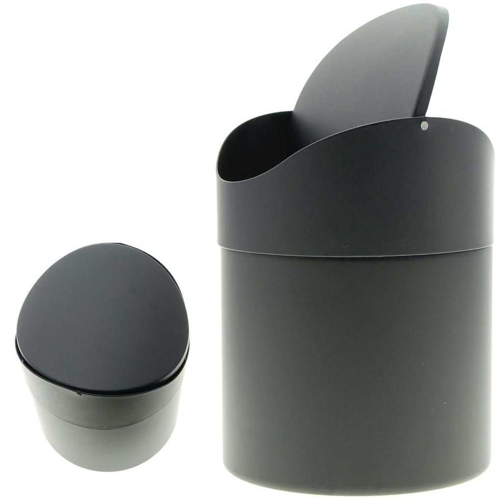 Bathroom Basket Mini Garbage Bin Black Table Restaurant Garbage Bin